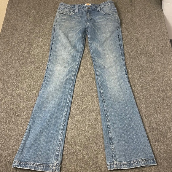 Antik Denim Denim - VTG Y2K Antik Denim Jeans Women's 31 Light Wash Flare Leg Embellished Pockets